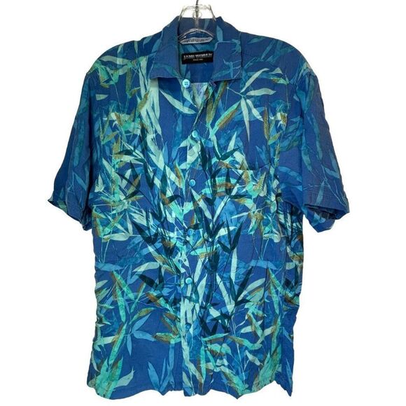 Jams World Mens Shirt Small blue small hawaiian tropical M630RE-HAIK Haiku - Picture 1 of 10